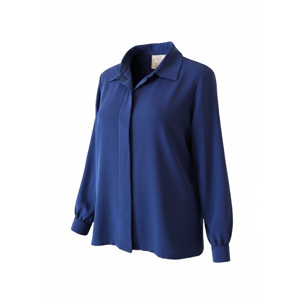 Vintage Pendleton Country‎ Sophisticates Blouse Long Sleeve Button Up 8 Blue